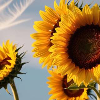 Sunflower and lily wallpaper