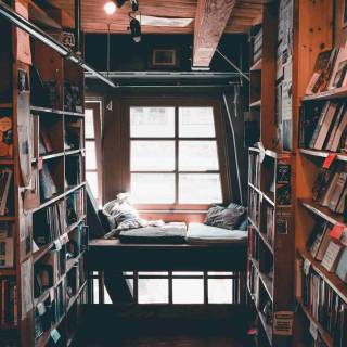Reading aesthetic desktop wallpaper