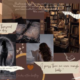 Reading aesthetic desktop wallpaper