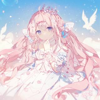 Pink girl desktop wallpaper