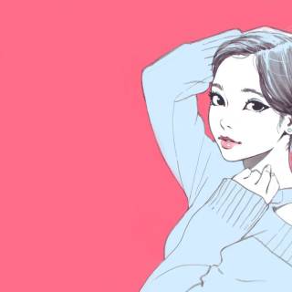 Pink girl desktop wallpaper