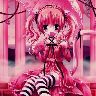 Pink girl desktop wallpaper