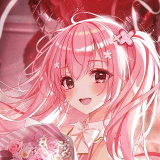 Pink girl desktop wallpaper