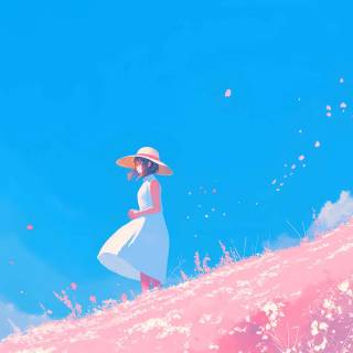 Pink girl desktop wallpaper
