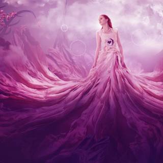Pink girl desktop wallpaper