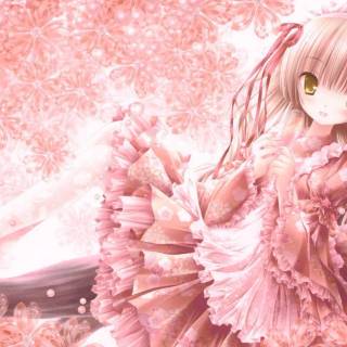 Pink girl desktop wallpaper