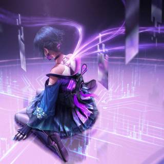 Pink girl desktop wallpaper