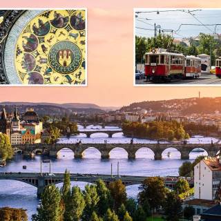 Travel collage desktop wallpaper