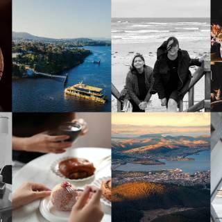 Travel collage desktop wallpaper