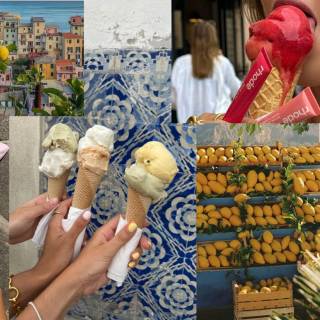 Travel collage desktop wallpaper