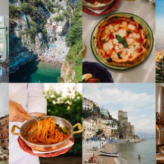 Travel collage desktop wallpaper