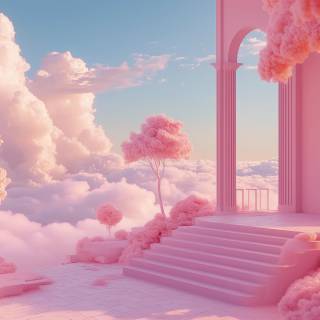 Light pink aesthetic desktop wallpaper