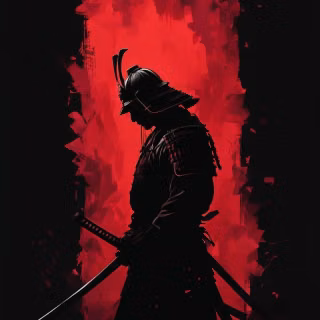 Black samurai mobile wallpaper
