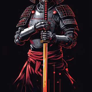 Black samurai mobile wallpaper