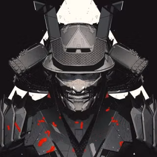Black samurai mobile wallpaper