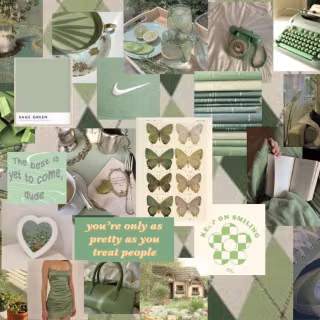 Green desktop collage wallpaper