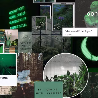 Green desktop collage wallpaper