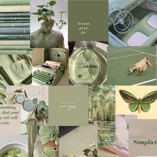Green desktop collage wallpaper