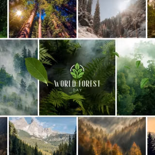 Green desktop collage wallpaper
