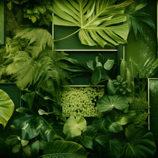 Green desktop collage wallpaper