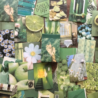 Green desktop collage wallpaper