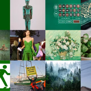 Green desktop collage wallpaper