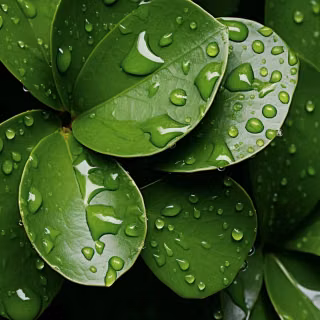 Green leaves mobile wallpaper