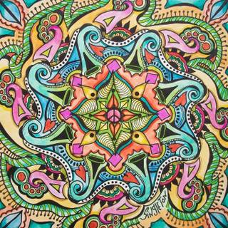 Hippie patterns wallpaper