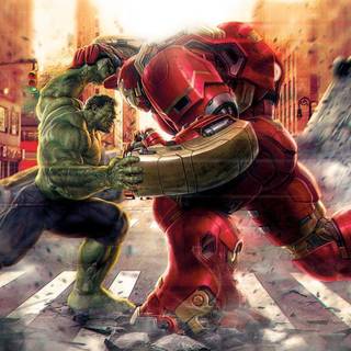 Hulk vs Hulkbuster wallpaper
