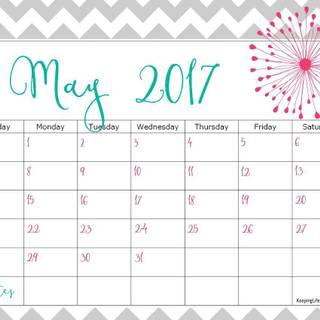 May 2017 calendar wallpaper