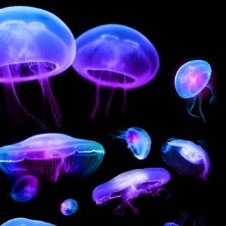 Glowing jellyfish wallpaper