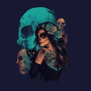 Sugar skulls wallpaper