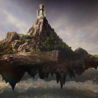 Floating island wallpaper