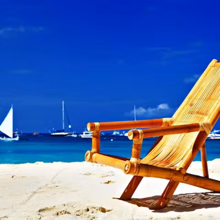 Chairs on the beach wallpaper
