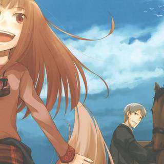 Spice and Wolf wallpaper