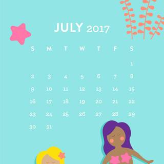 July 2017 Calendar wallpaper