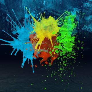 Spray painting wallpaper