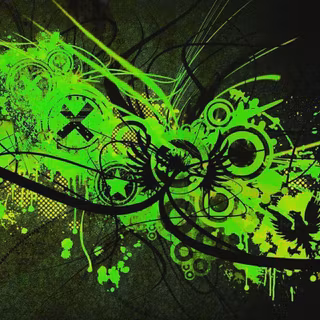 Green and black wallpaper