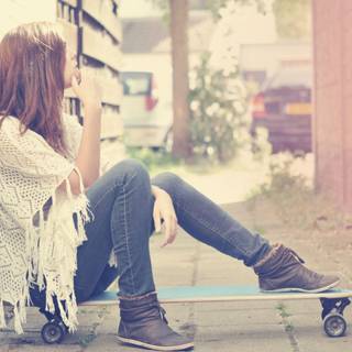 Skateboard girls wallpaper