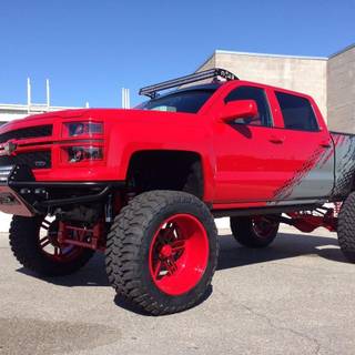 Red Chevy Silverado z71 wallpaper