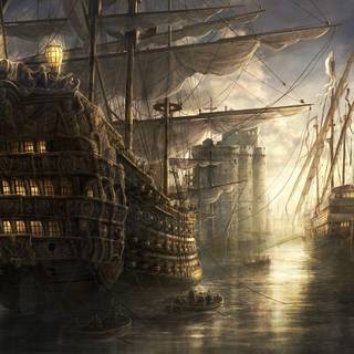 Old ship wallpaper