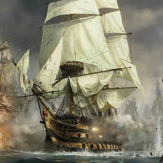 Old ship wallpaper