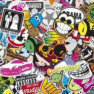 Stickerbomb wallpaper
