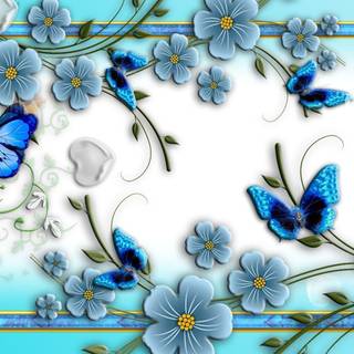 Butterflies and flowers wallpaper
