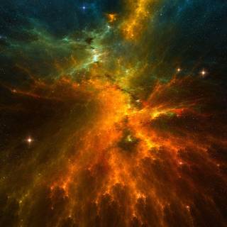 Blue and orange wallpaper