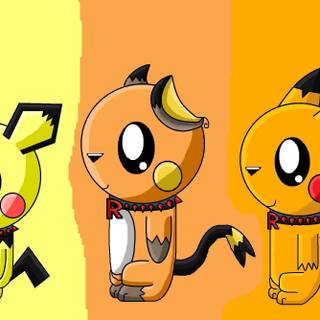 Pikachu and Raichu wallpaper