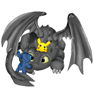 Toothless and Pikachu wallpaper
