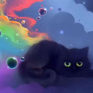 Anime cat wallpaper