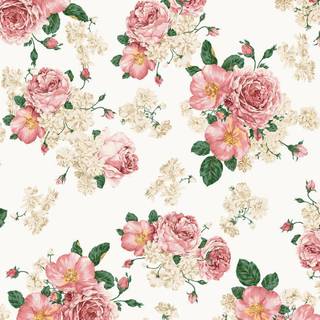 Floral pattern wallpaper