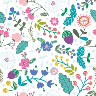 Floral pattern wallpaper